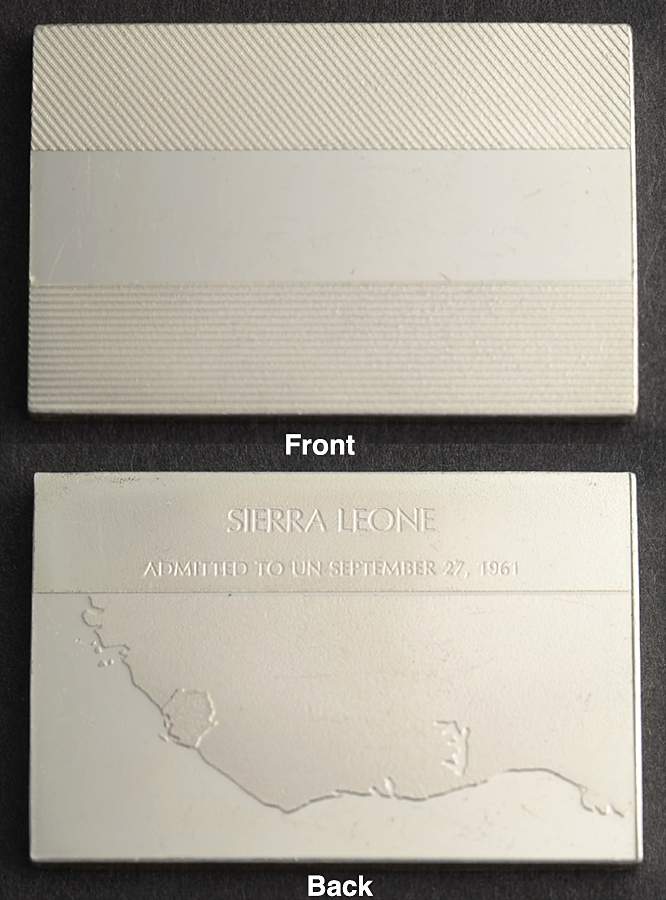 Flags of the United Nations Sierra Leone  - No Box by Franklin Mint-1