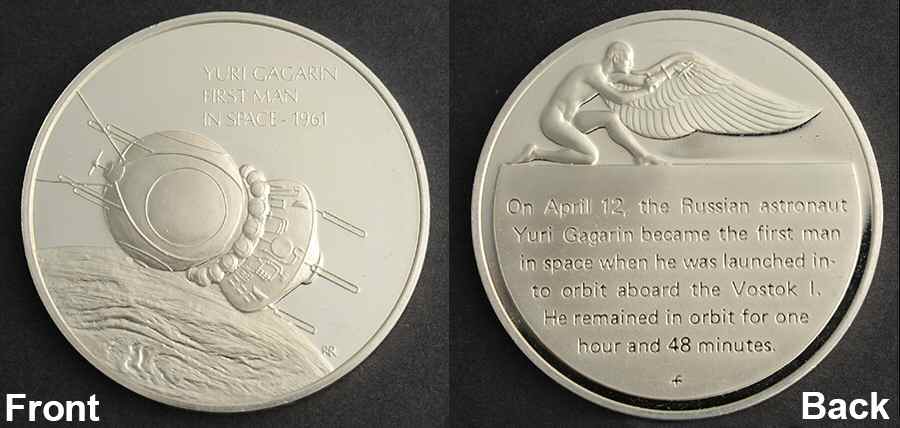 History of Flight Yuri Gagarin First Man In Space 1961 - No Box by Franklin Mint-1