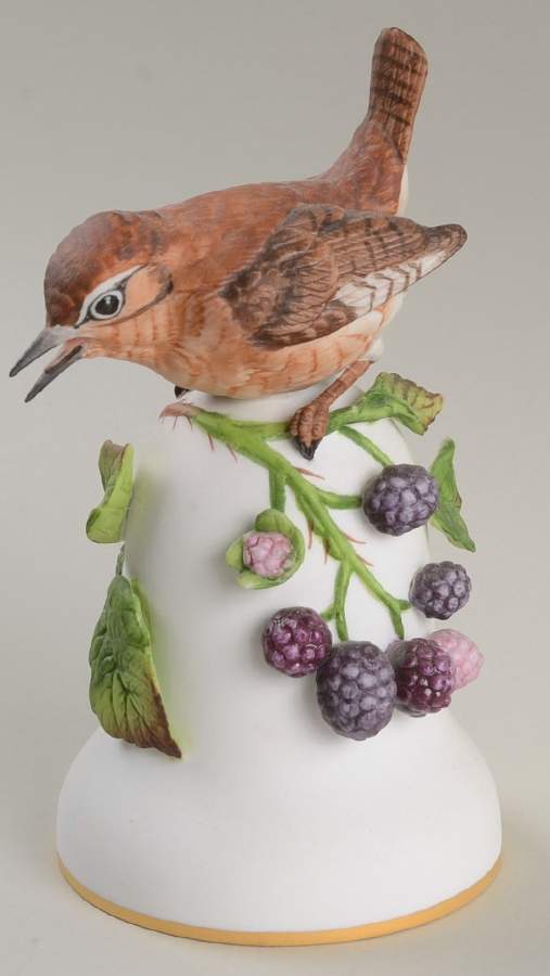 Bird Bells-Porcelain Wren - No Box by Franklin Mint-1