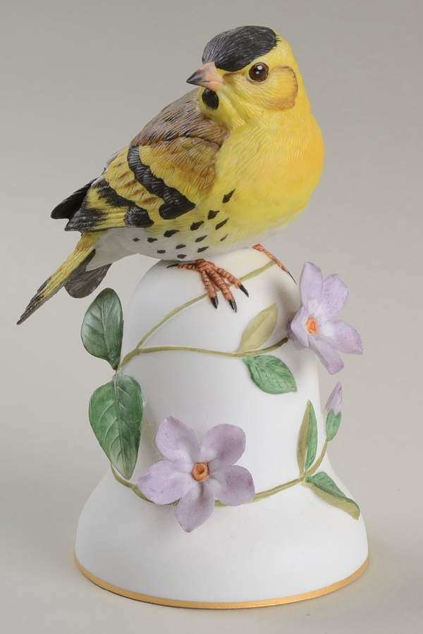 Bird Bells-Porcelain Siskin - No Box by Franklin Mint-1