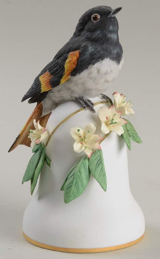 Bird Bells-Porcelain American Redstart - No Box by Franklin Mint-1