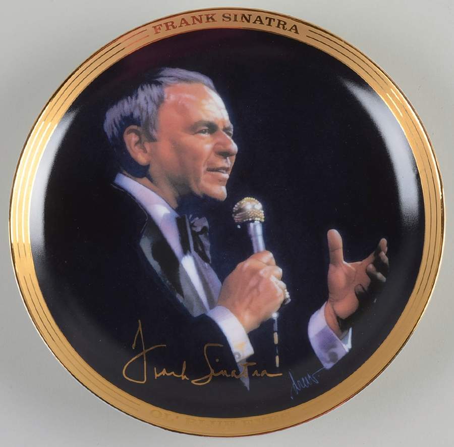 Frank Sinatra Musical Plates My Way - No Box by Franklin Mint-1