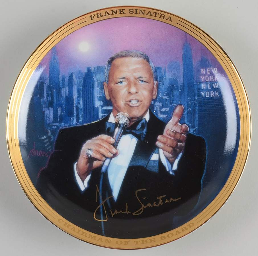 Frank Sinatra Musical Plates New York - No Box by Franklin Mint-1
