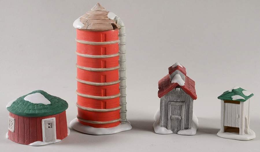 Pleasantville 1893 The Out Building-Set Of 4 - No Box by Flambro-1