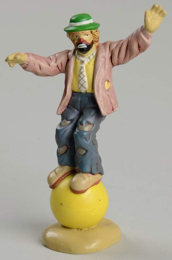 Emmett Kelly Jr. Miniatures Pvc On A Ball - No Box by Flambro-1