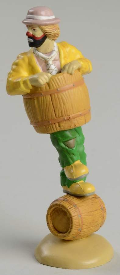 Emmett Kelly Jr. Miniatures Pvc On A Barrell - No Box by Flambro-1