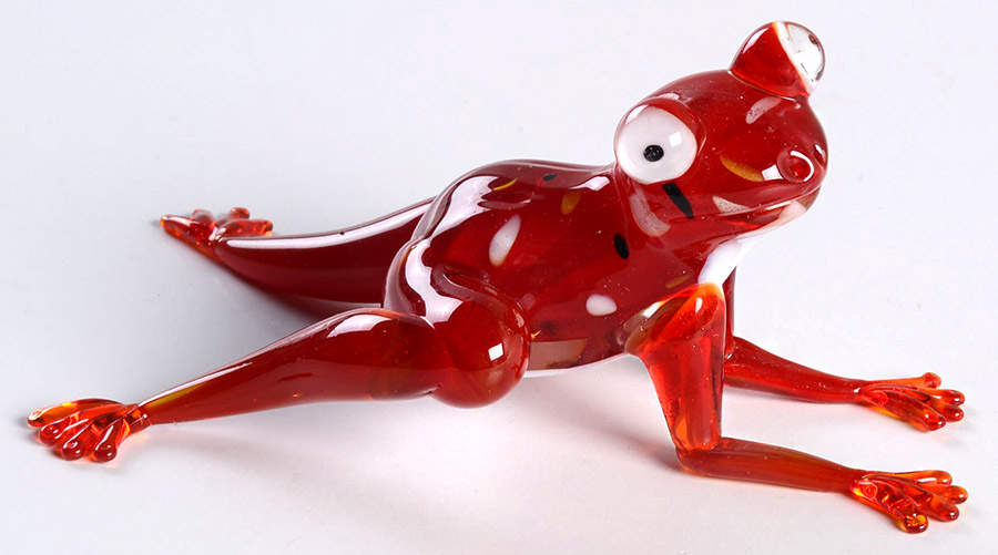 Glass Menagerie Red Frog - No Box by Fitz & Floyd-1