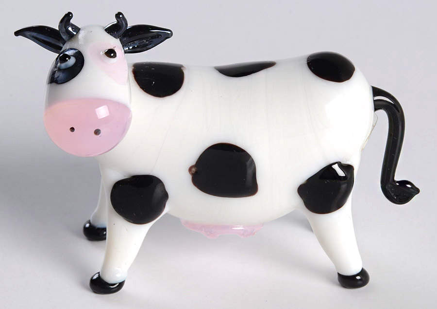 Glass Menagerie Crazy Cow-2 3/4" L - With Box by Fitz & Floyd-1