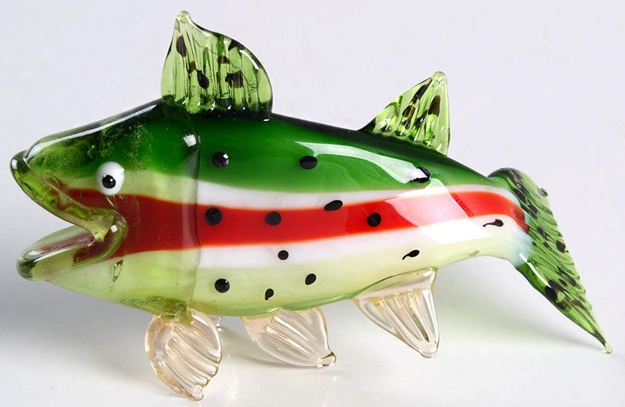 Glass Menagerie Rainbow Trout - Boxed by Fitz & Floyd-1