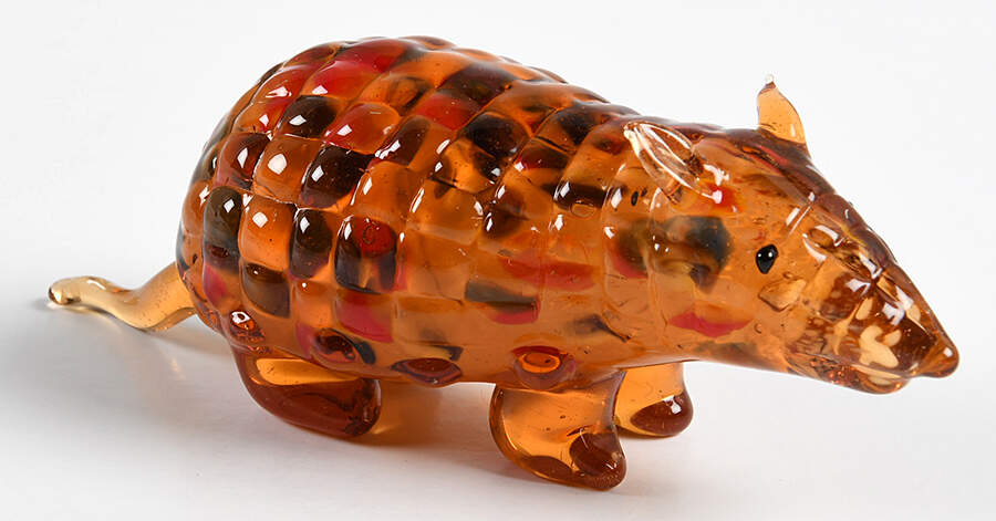 Glass Menagerie Armadillo-3 1/2"L - Boxed by Fitz & Floyd-1