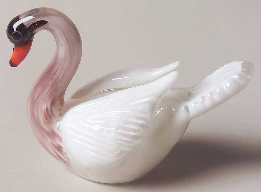 Glass Menagerie Swan-3" L - Boxed by Fitz & Floyd-1