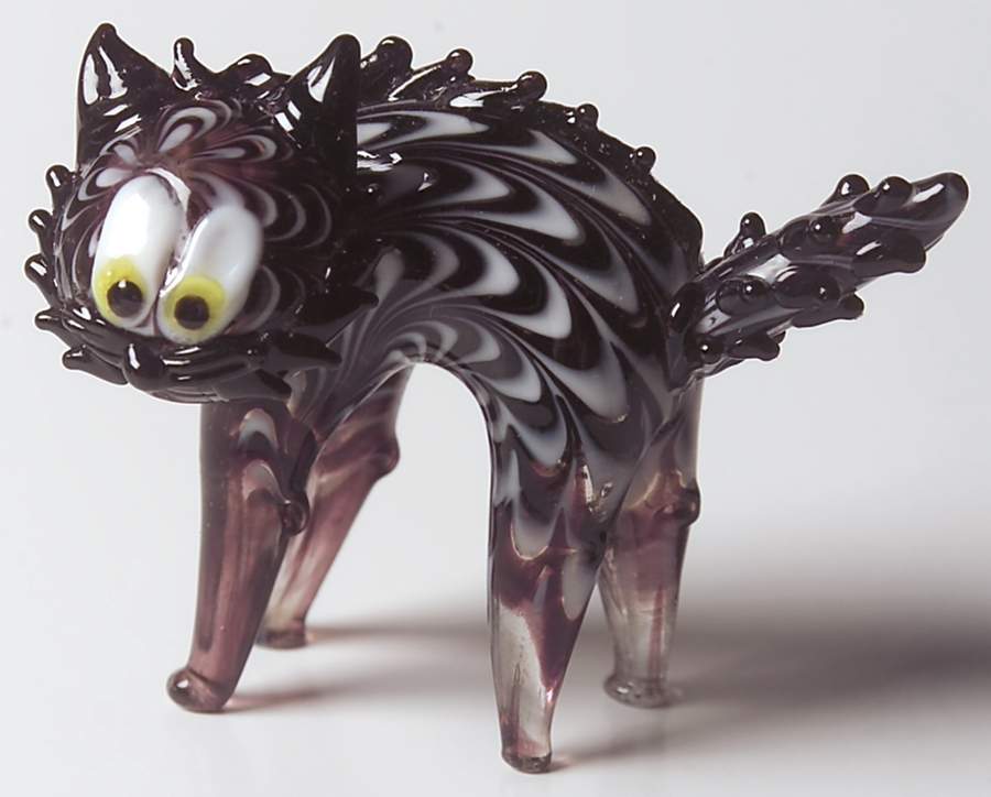 Glass Menagerie Cat-2 3/4" L - Boxed by Fitz & Floyd-1