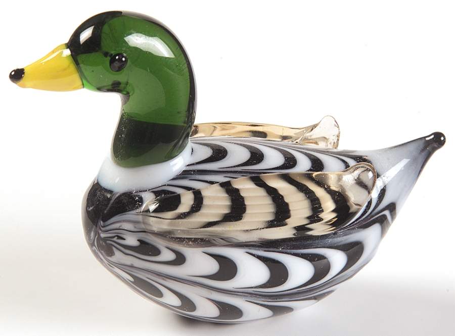 Glass Menagerie Mallard Duck-2 3/4"L - Boxed by Fitz & Floyd-1