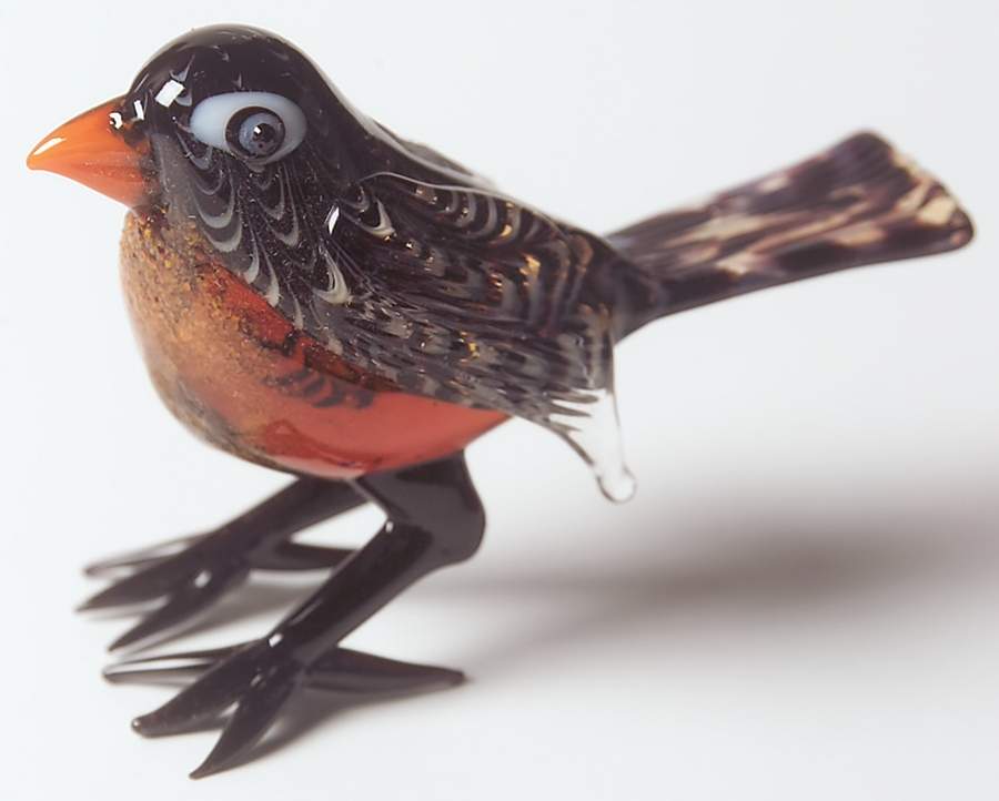 Glass Menagerie Robin-3 1/2" L - No Box by Fitz & Floyd-1