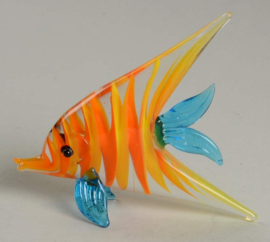 Glass Menagerie Orange Striped Angel Fish-3" L - Boxed by Fitz & Floyd-1
