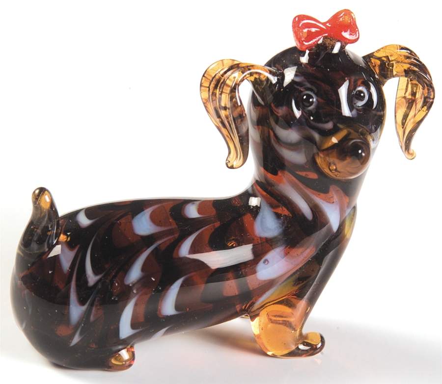 Glass Menagerie Darling-Yorkie Dog-2 1/2" L - Boxed by Fitz & Floyd-1