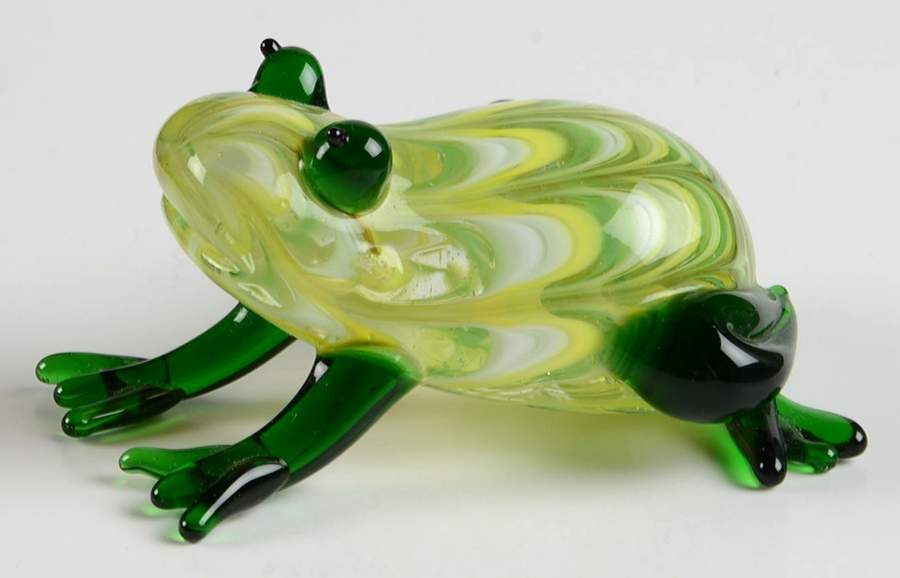 Glass Menagerie Frog-2 3/4" W - Boxed by Fitz & Floyd-1