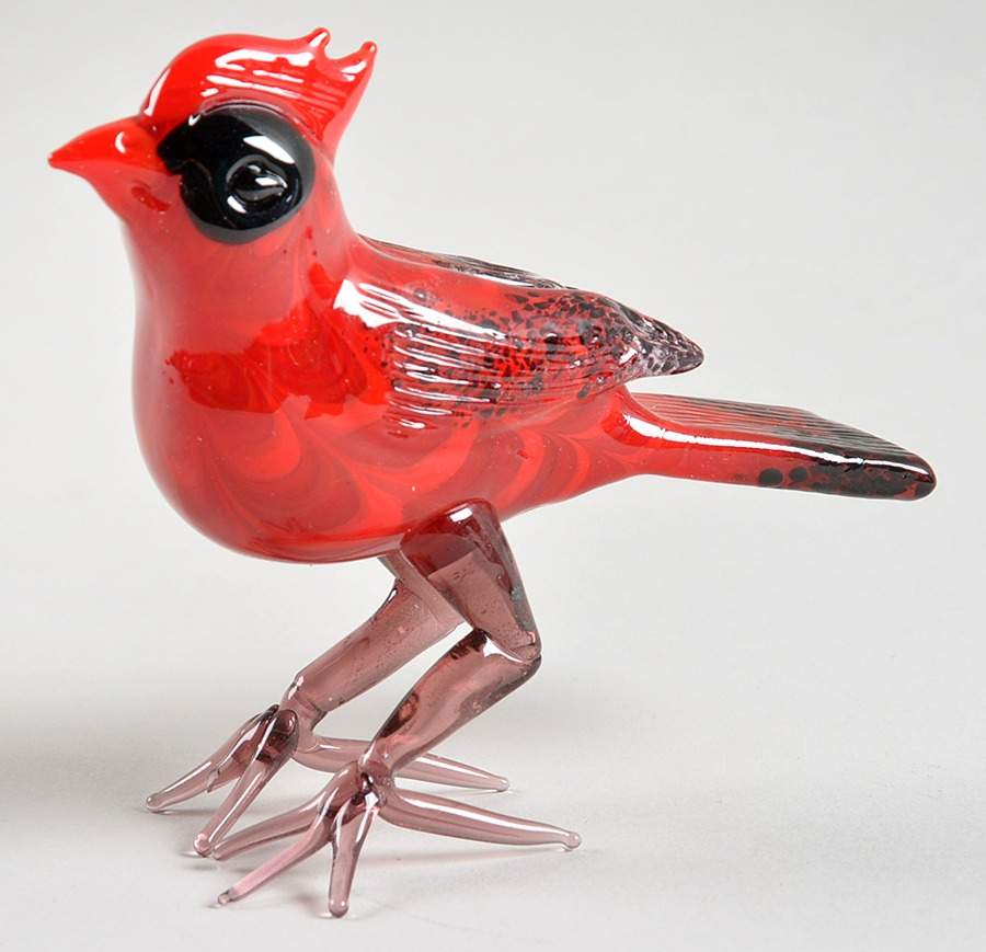 Glass Menagerie Cardinal-4 1/4" L - Boxed by Fitz & Floyd-1