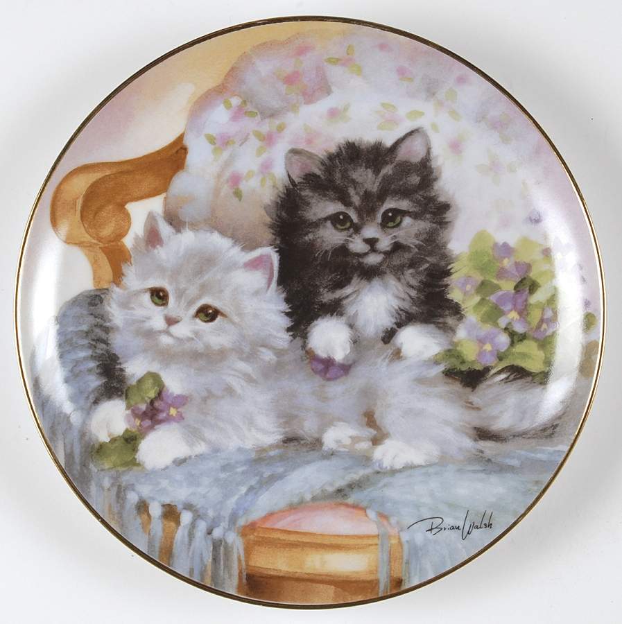 Brian Walsh Cats Cuddly Companions - No Box by Franklin Mint-1
