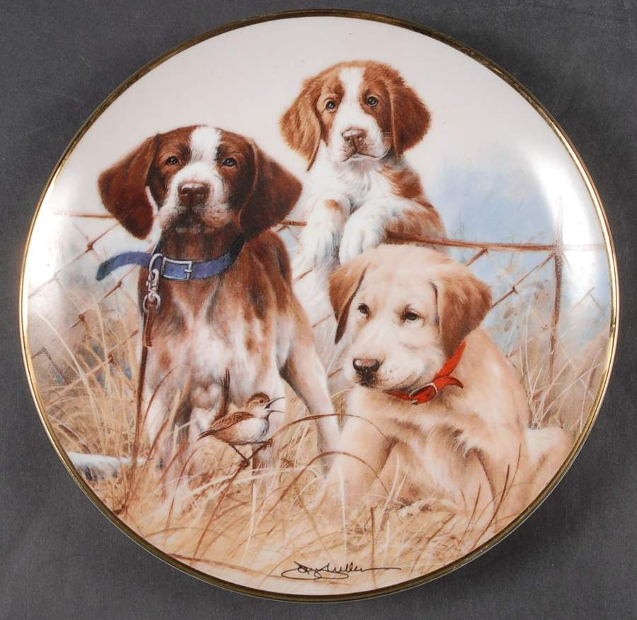 Sporting Dogs-James Killen Sporting Trio - No Box by Franklin Mint-1