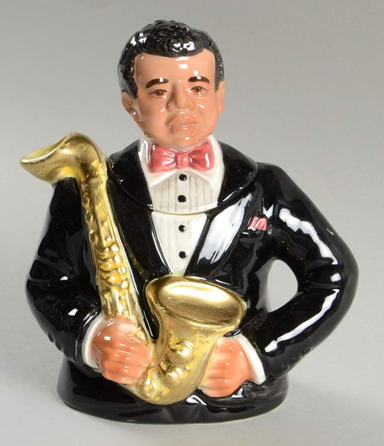 Personaliteas Teapots Saxophone Musician - No Box by Fitz & Floyd-1