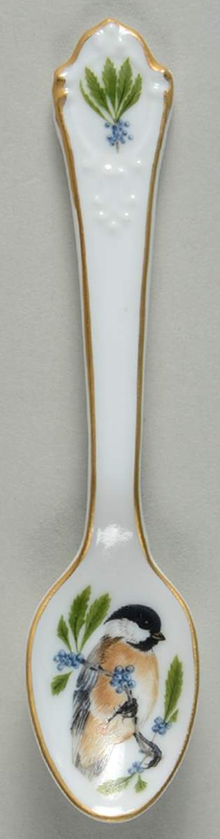Garden Birds Spoon Collection Black-Capped Chickadee - No Box by Franklin Mint-1
