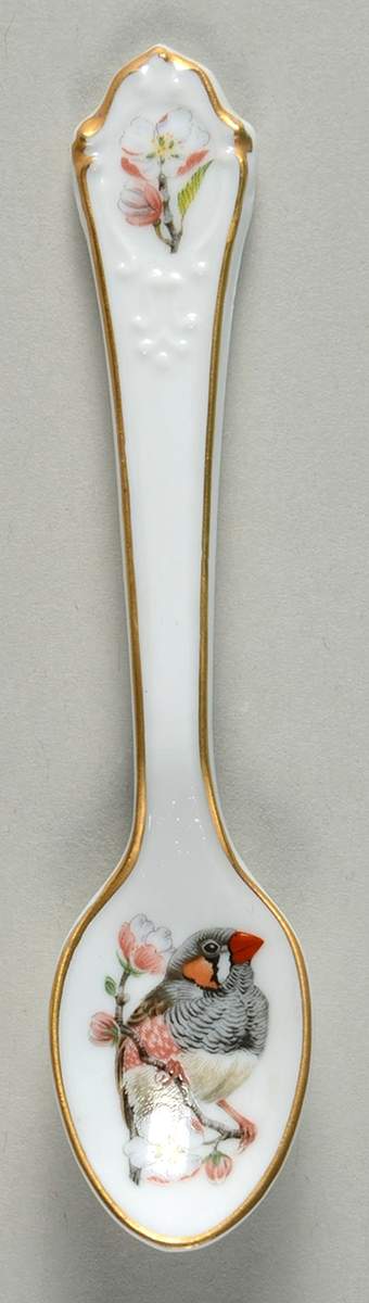 Garden Birds Spoon Collection Zebra Finch - No Box by Franklin Mint-1