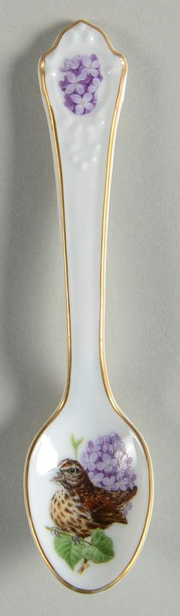 Garden Birds Spoon Collection Song Sparrow - No Box by Franklin Mint-1