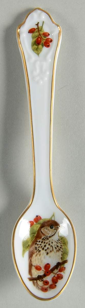 Garden Birds Spoon Collection Hermit Thrush - No Box by Franklin Mint-1