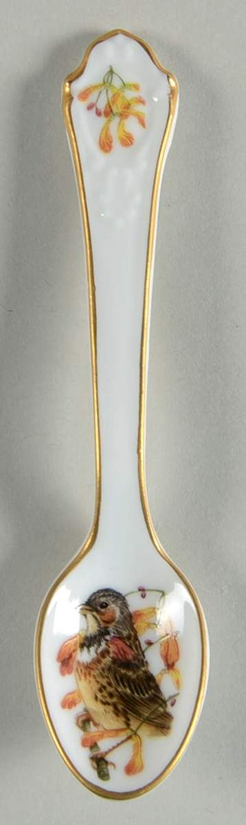 Garden Birds Spoon Collection Gray Headed Bunting - No Box by Franklin Mint-1