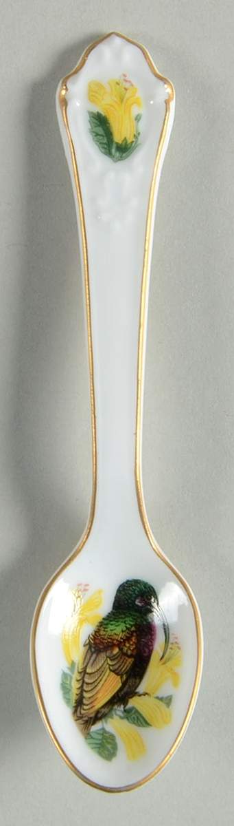 Garden Birds Spoon Collection Golden Winged Sunbird - No Box by Franklin Mint-1