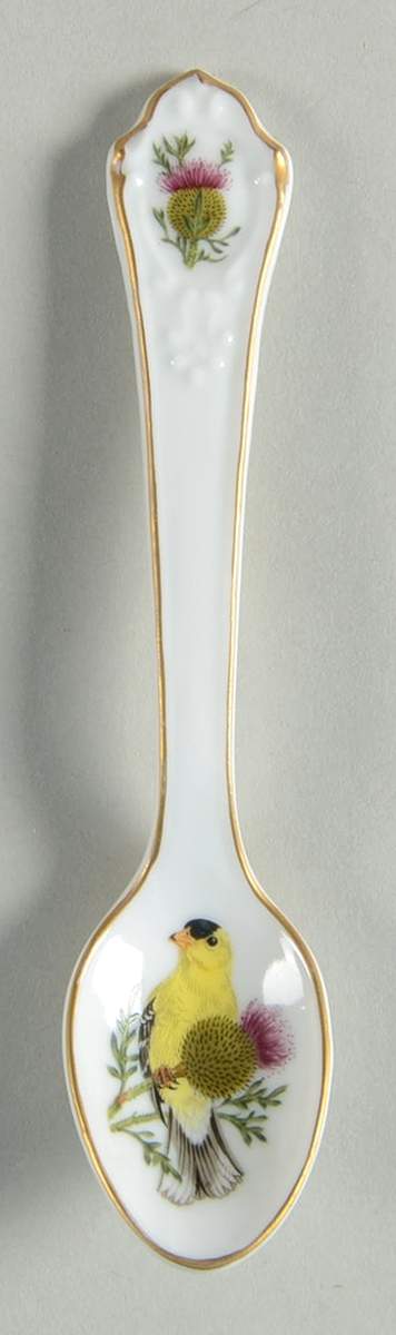 Garden Birds Spoon Collection American Goldfinch - No Box by Franklin Mint-1