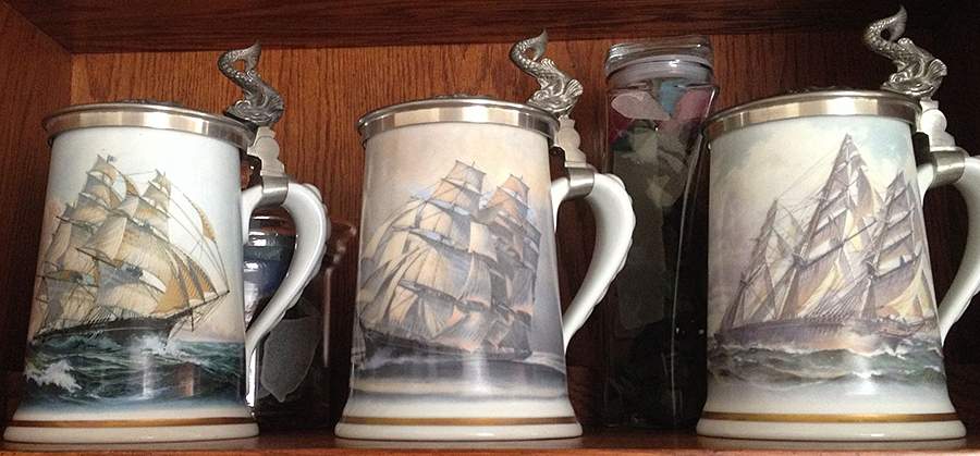 Leonard J Pearce Tankard Col The China Clippers - Boxed by Franklin Mint-1