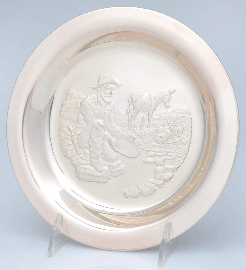 Western Plates Prospector - Gus Shafer - No Box by Franklin Mint-1