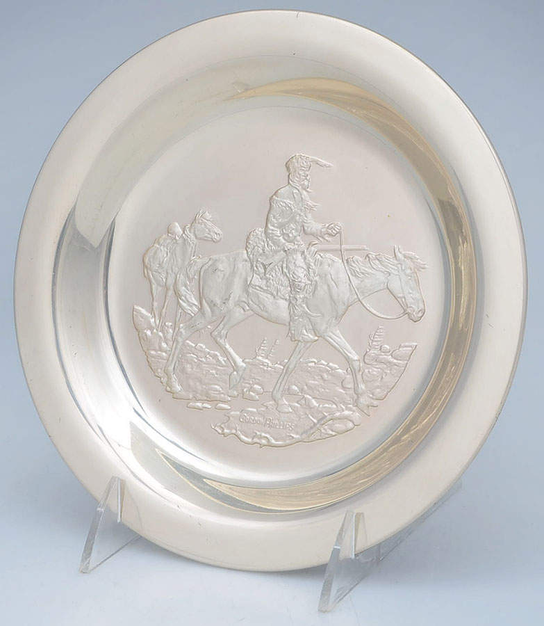 Western Plates Mountain Man - Gordon Phillips - Boxed by Franklin Mint-1