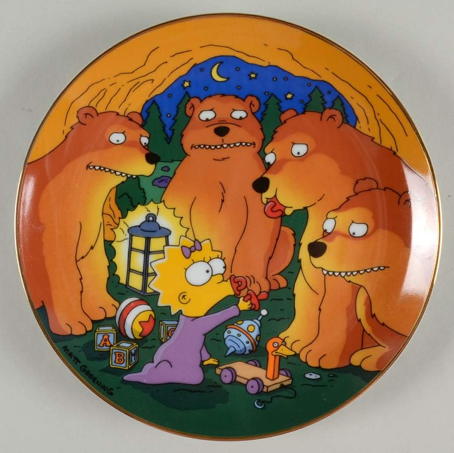 The Simpsons Maggie And The Bears - No Box by Franklin Mint-1