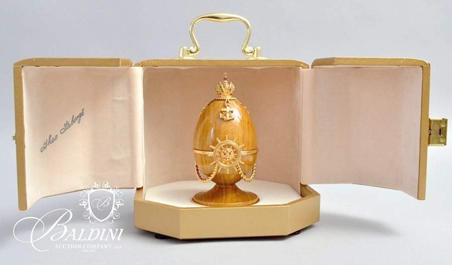 St Petersburg Collection Shtandart Egg - Boxed by Theo Faberge-1