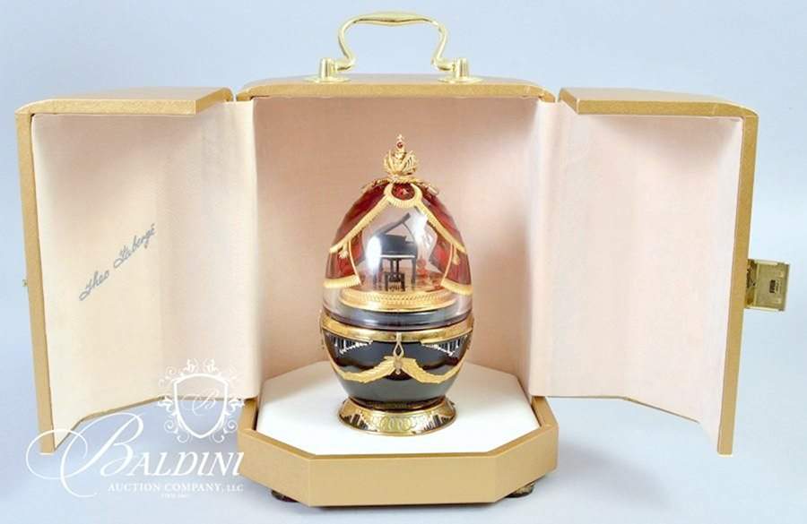 St Petersburg Collection Winter Egg - With Box by Theo Faberge-1