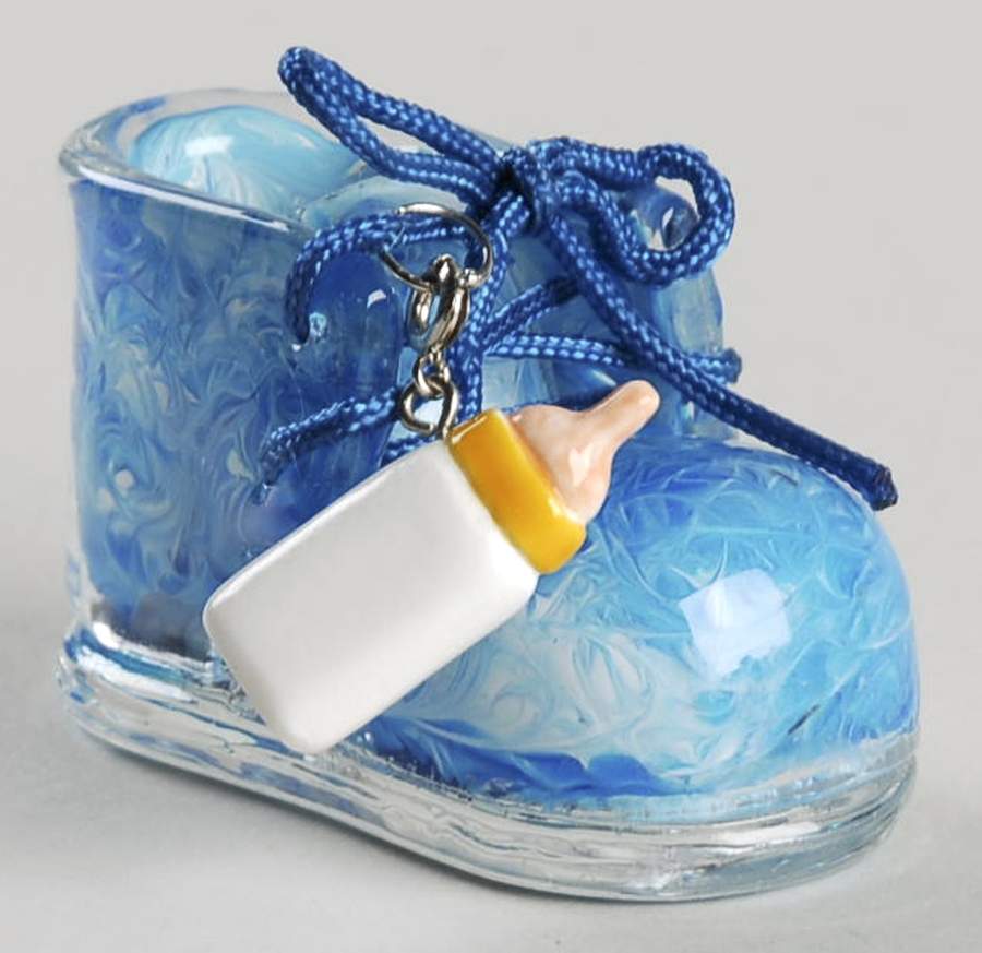 Glass Menagerie-Objects Baby Shoe-Blue - Boxed by Fitz & Floyd-1
