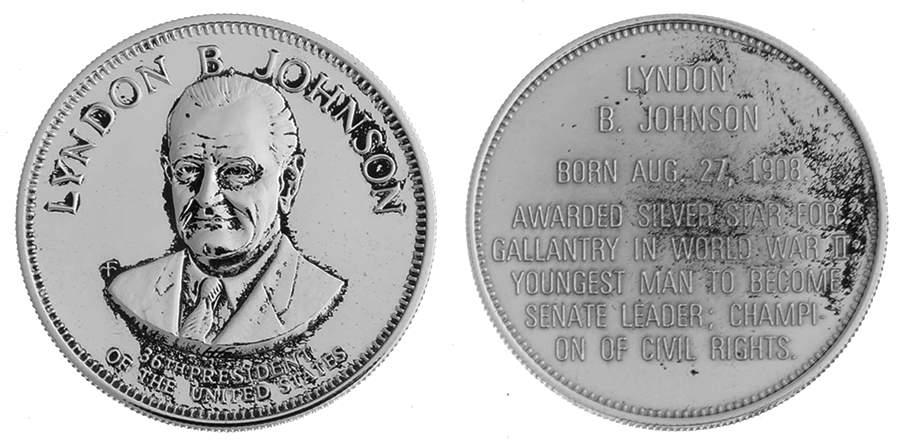 Presidential Commemorative Coins Lyndon B. Johnson - No Box by Franklin Mint-1