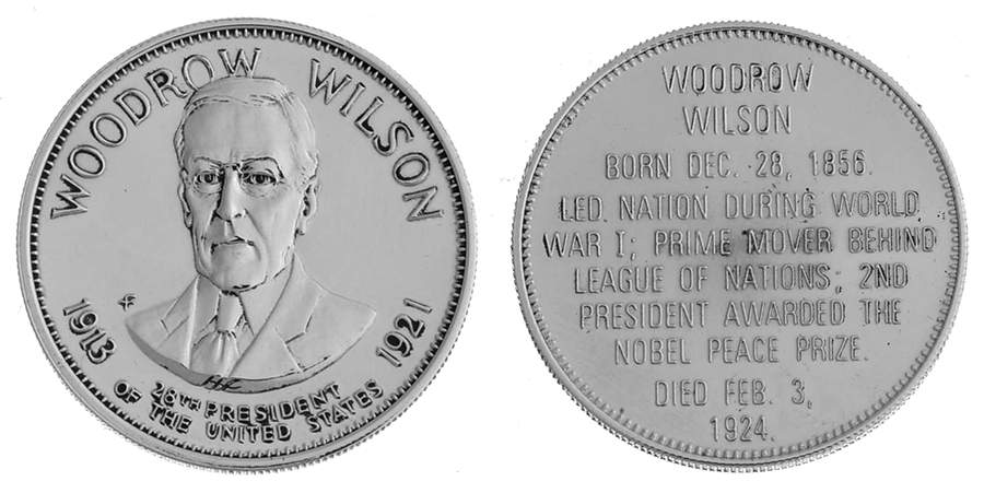 Presidential Commemorative Coins Woodrow Wilson - No Box by Franklin Mint-1