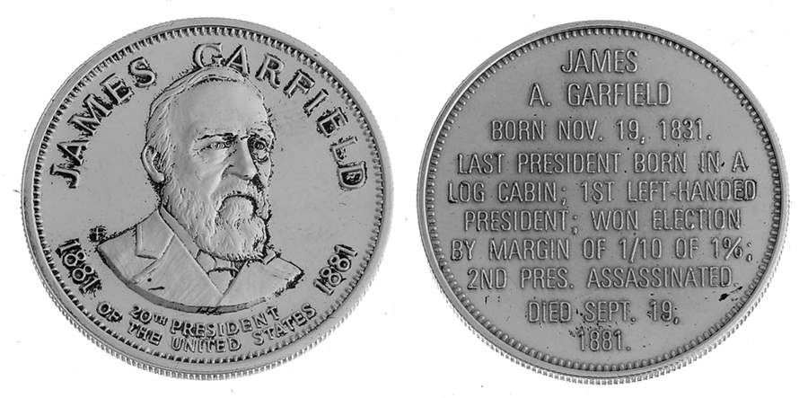 Presidential Commemorative Coins James A. Garfield - No Box by Franklin Mint-1