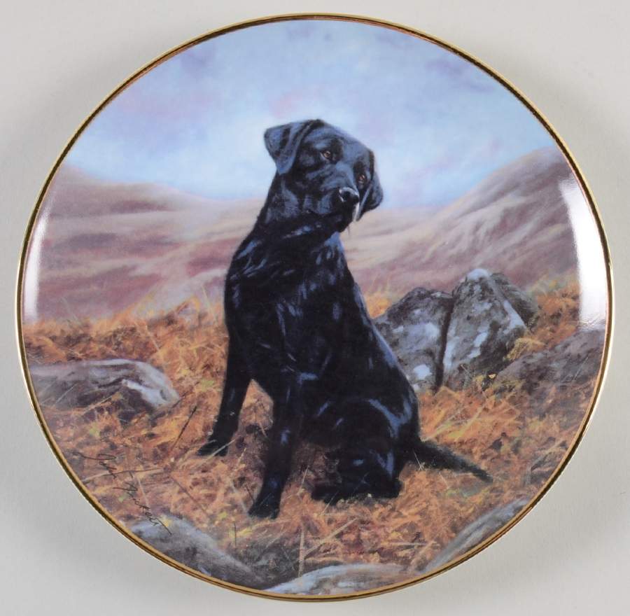 John Trickett Black Labs Portrait Of Pride - No Box by Franklin Mint-1