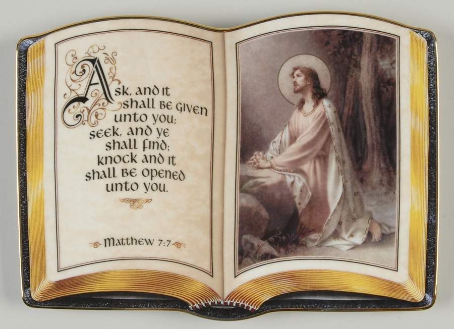 Bible Verses Ask And It Shall Be Given - No Box by Franklin Mint-1