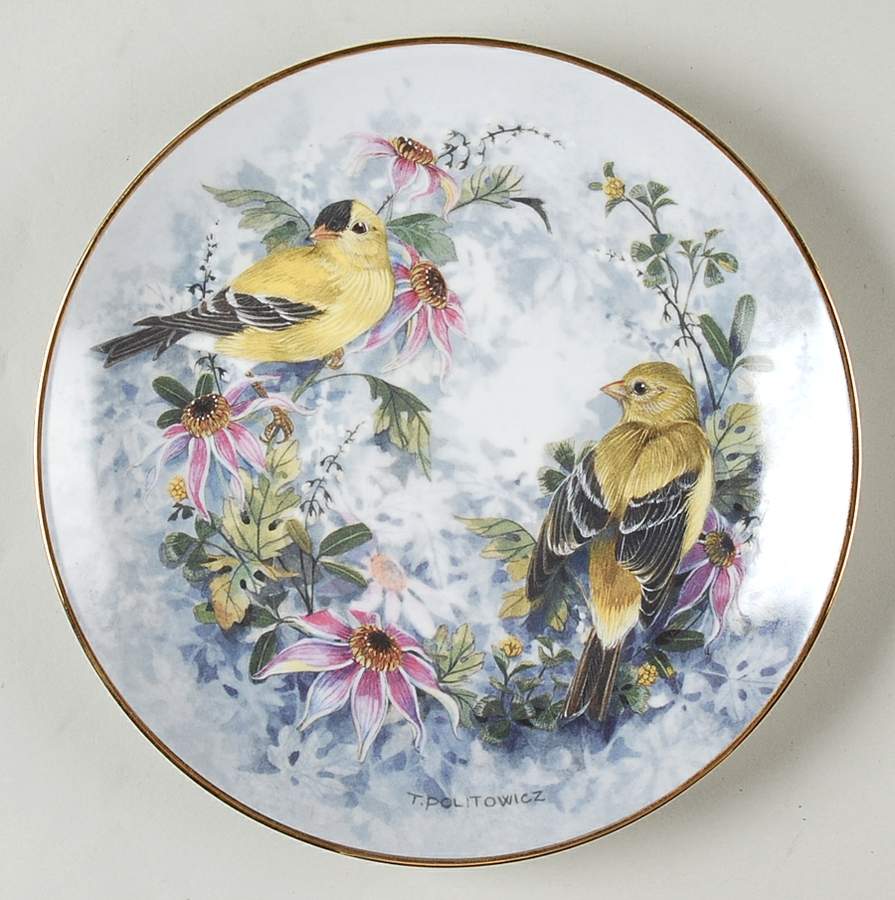 Songs of the Seasons Autumn Concerto-Goldfinches - No Box by Franklin Mint-1