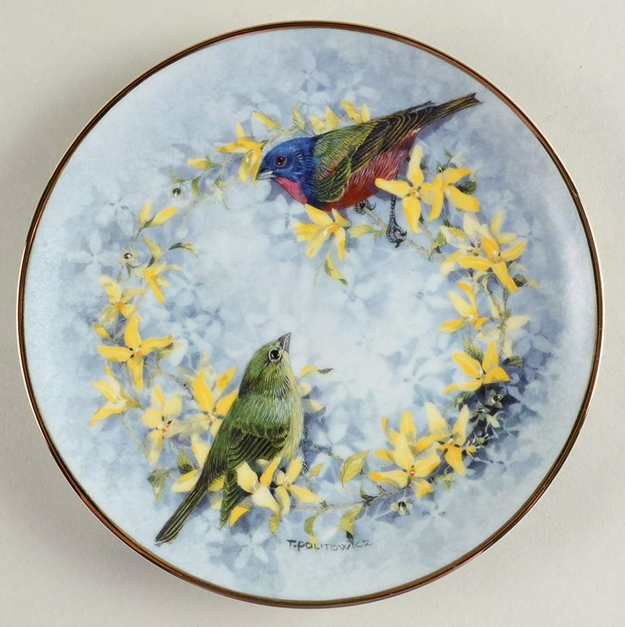 Songs of the Seasons Songs Of Spring-Painted Buntings - No Box by Franklin Mint-1