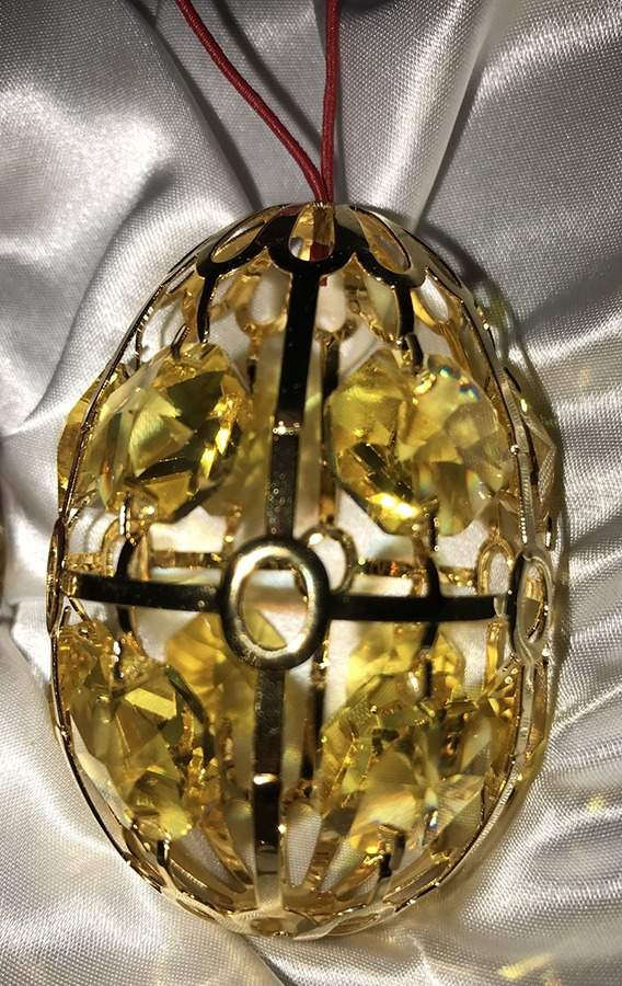 Crystal Palace Egg Ornaments Citirine Egg Ornament - No Box by Faberge-1
