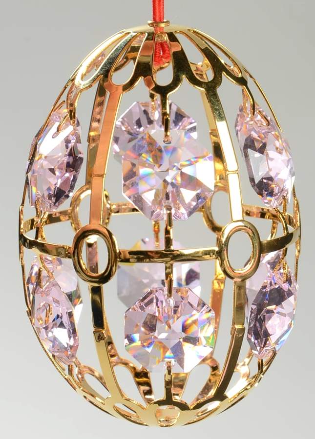 Crystal Palace Egg Ornaments Pink Egg Ornament - No Box by Faberge-1