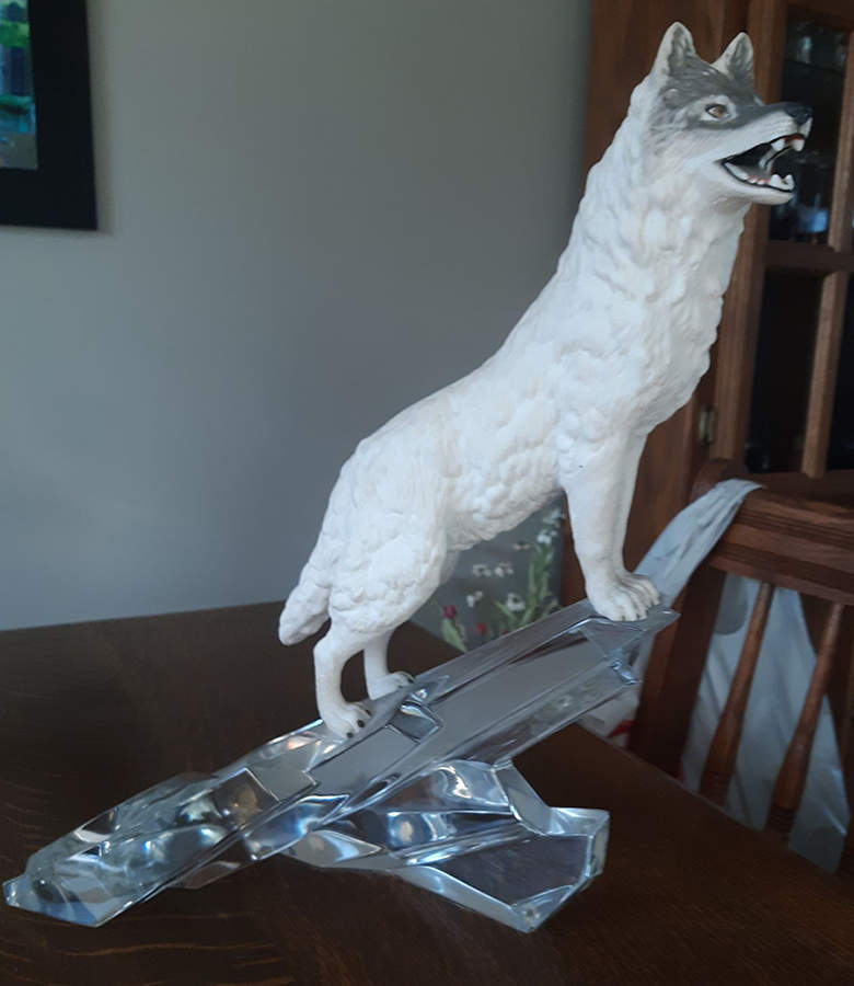 National Wildlife Federation Wolf Cry Of The North - No Box by Franklin Mint-1