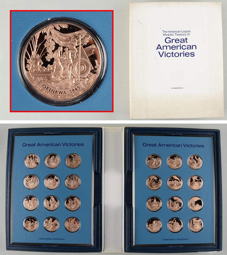 Great American Victories Set Of 24 With Newpapers & Box - No Box by Franklin Mint-1